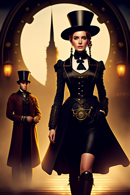 Free ai generated woman steampunk illustration