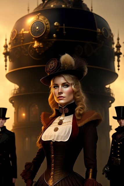 Free ai generated woman steampunk illustration