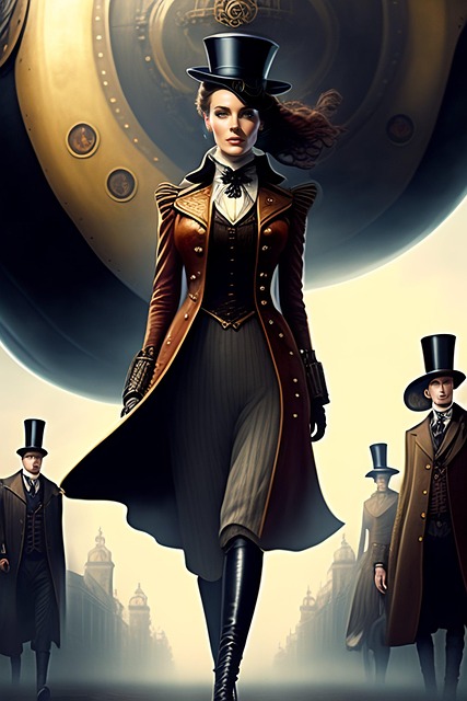 Free ai generated woman steampunk illustration