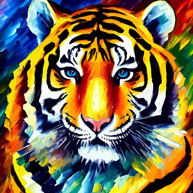 Free tiger pet cat illustration