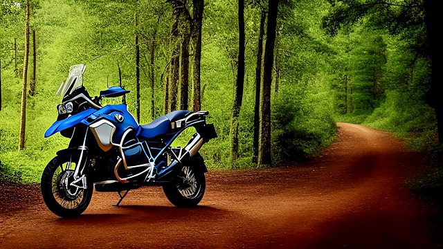 Free bmw motorcycle terrain illustration