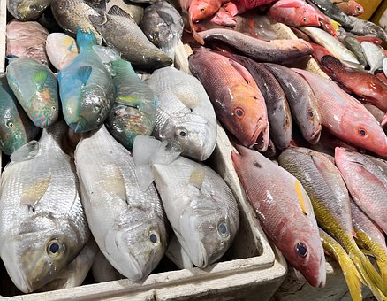 Comida, Mercado, Bali, Pez, Vistoso