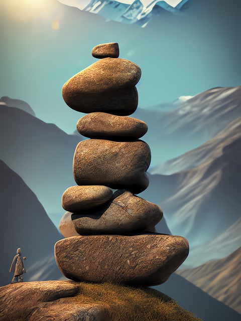 Free ai generated cairn stone cairn illustration