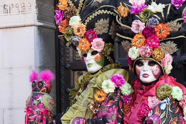 Karneval, Venedig, Masker, Flerfarvet
