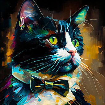 Free Cat Painting illustration and picture