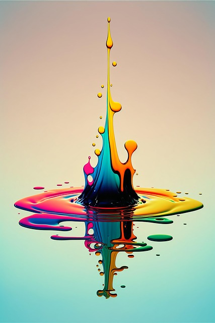 Free water drop liquid splash illustration