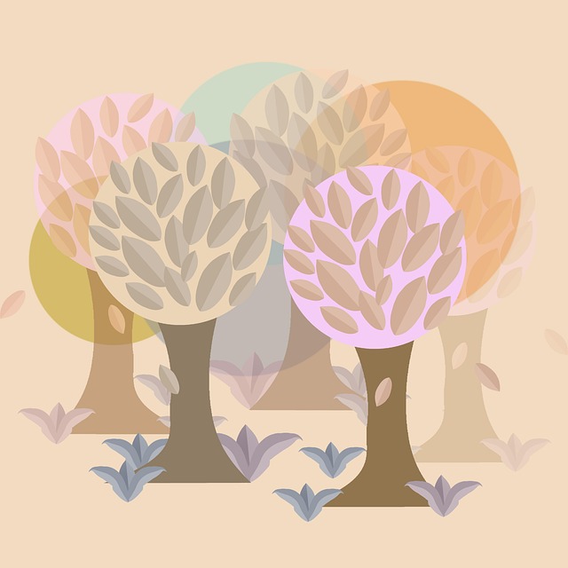 Free trees spring season illustration