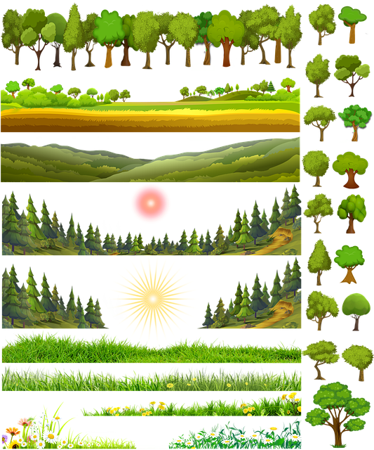 Free trees forest woods illustration