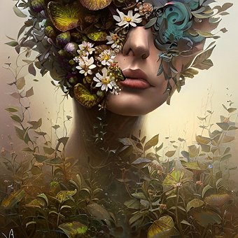 Vrouw, Bloemen, Schoonheid, Gezicht