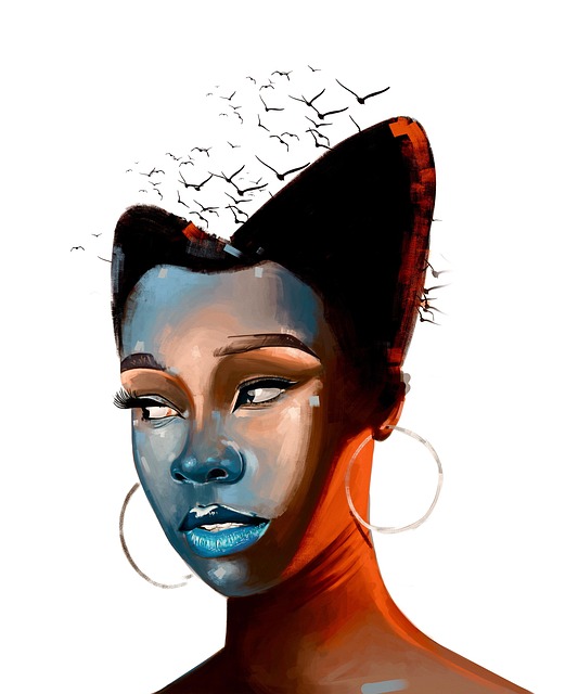 Free African Woman Painting illustration and picture