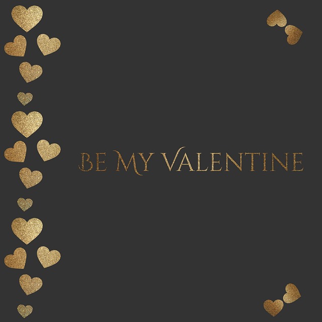 Free valentine's day hearts greeting card illustration