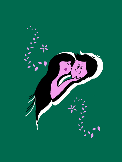 Paar, Liebe, Romantisch, Blumen