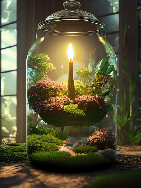 Ai Generado, Jardín En Miniatura