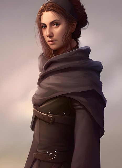 Free woman young role playing game illustration