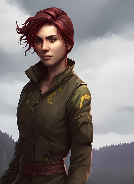Free woman role playing game survival illustration