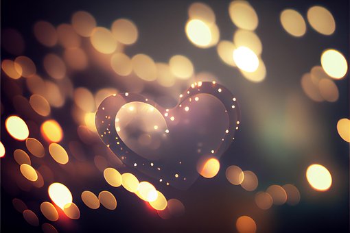 Srdce, Láska, Romantické, Bokeh