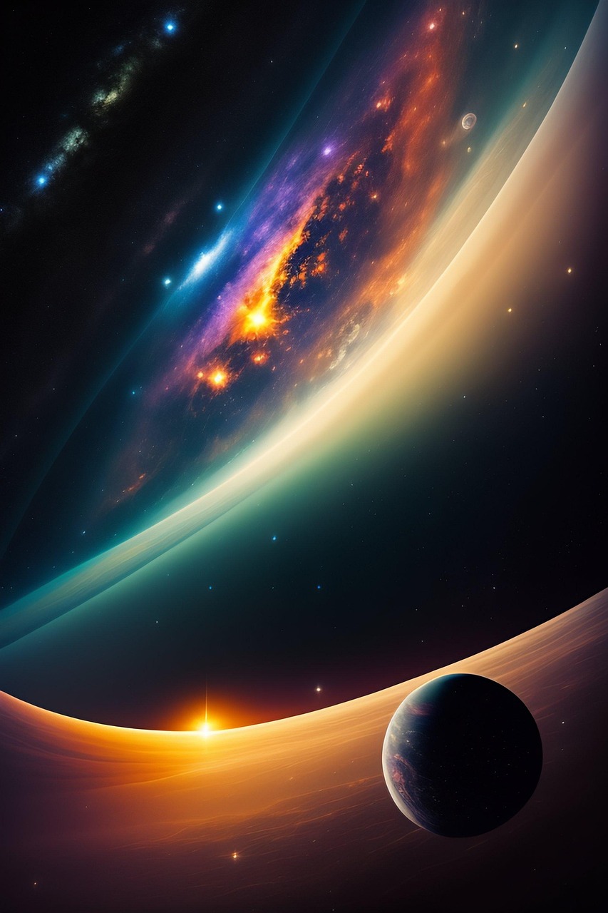 Free space galaxy universe illustration
