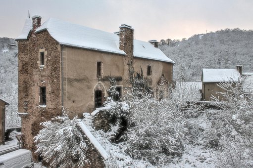 Chateau, Landschaft, Mittelalter