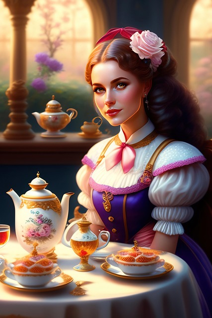 Ai Gerado, Hora Do Chá, Mulher, Pessoa