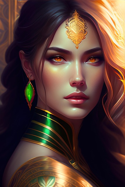 Free ai generated model face illustration