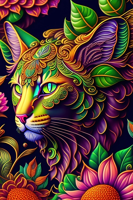 Download free HD stock image of Ai Generated Cat Free ai generated cat feline illustration
