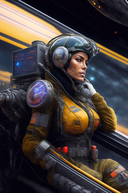 Free ai generated woman astronaut illustration
