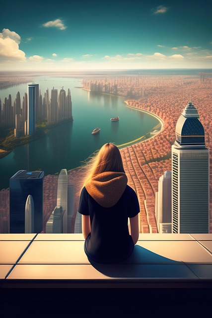 Free ai generated nature buildings illustration