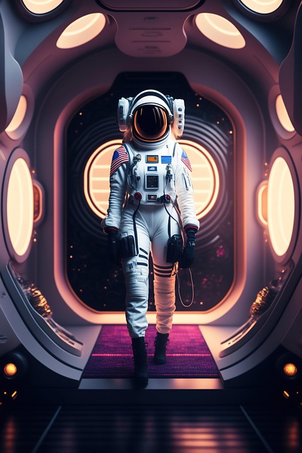 Free ai generated astronaut space ship illustration