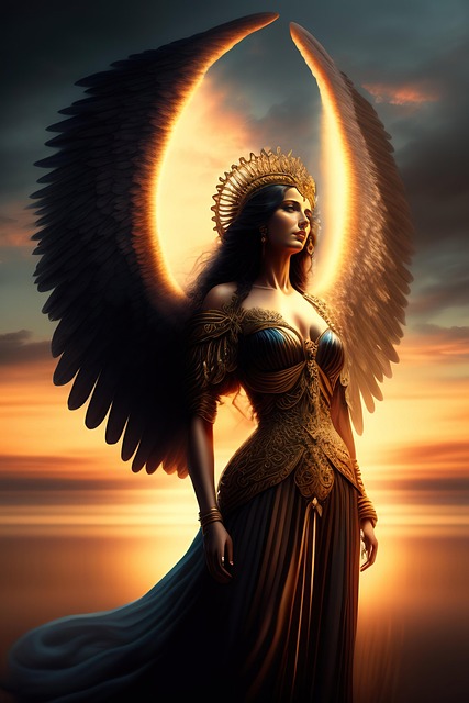Free ai generated wings woman illustration