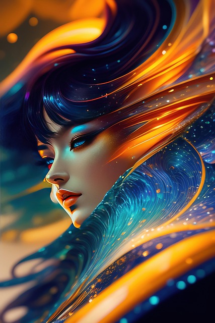 Free ai generated woman face illustration