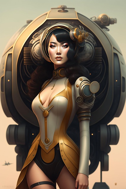 Free ai generated automaton woman illustration