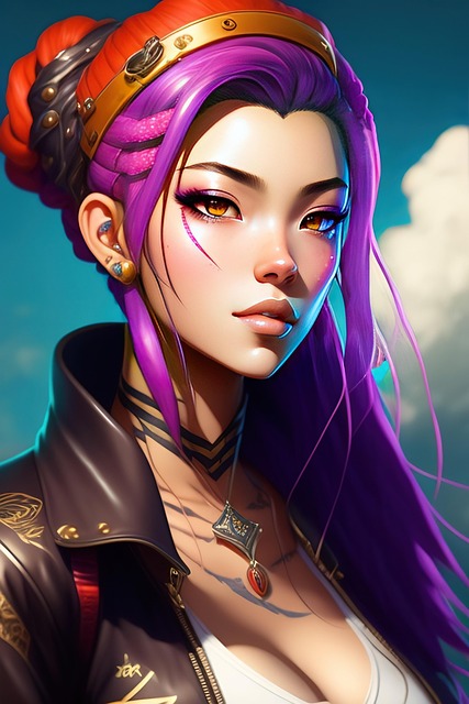 Free ai generated woman portrait illustration