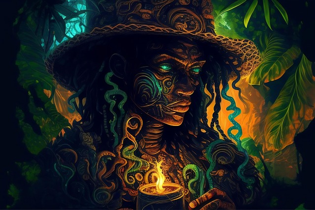 Free mother earth goddess ayahuasca illustration