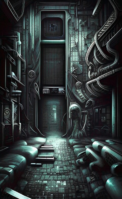 Free ai generated steampunk sci-fi illustration