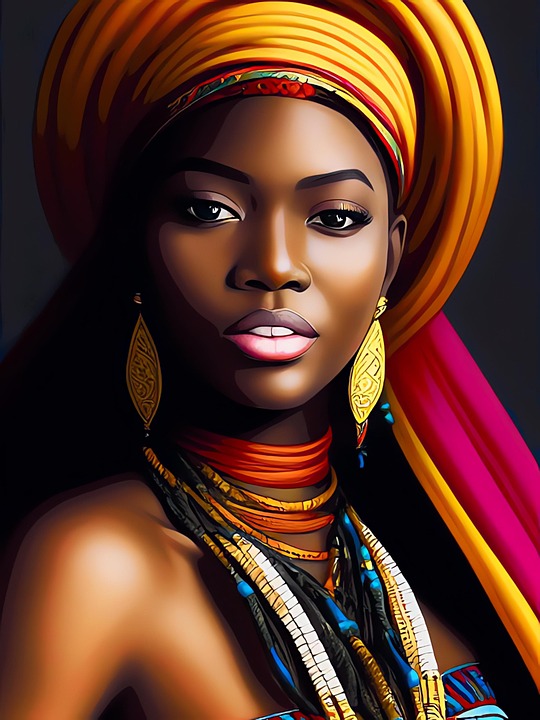 Download Woman African Portrait Royalty Free Stock Illustration 