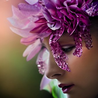 Vrouw, Bloemen, Schoonheid, Droom