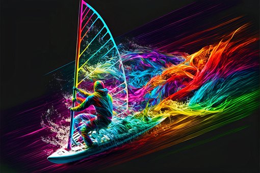 Free Windsurfer Windsurfing illustration and picture