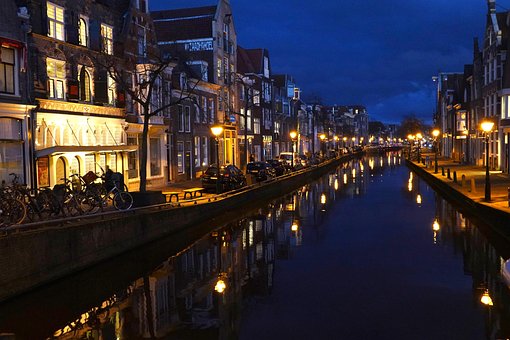 Alkmaar, Holland, Kanal, Vand, Natfald
