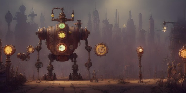 Free robot mechanism machine illustration