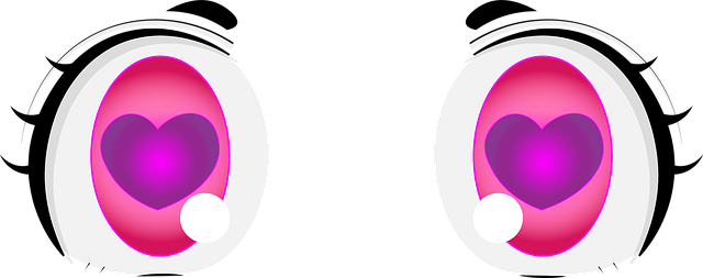 Corazón, Ojos, Niña, Anime, Manga