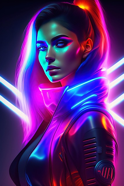 Free ai generated woman face illustration