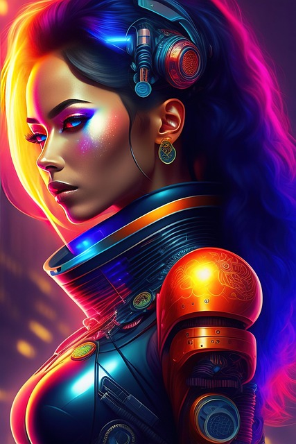 Free ai generated woman face illustration
