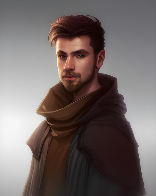 Free man robe magician illustration