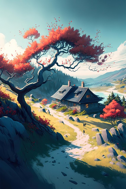 Free Mountains Trees illustration and picture