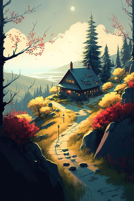 Free Mountains Trees illustration and picture