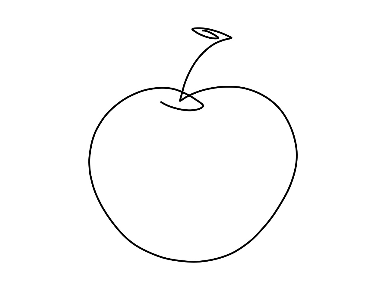 Pomme Un Dessin Au Trait Sticker - Photo gratuite sur Pixabay - Pixabay