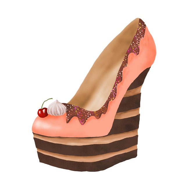 Free shoe cake dessert illustration
