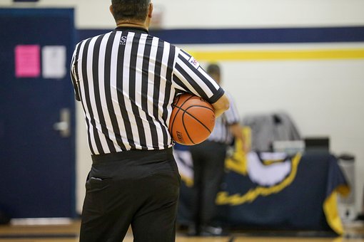 Dommer, Bold, Spil, Basketball, Sport