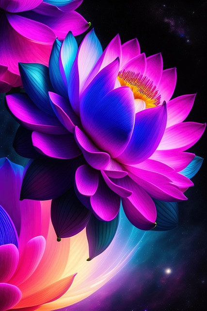 Download free HD stock image of Ai Generated Lotus Free ai generated lotus flowers illustration