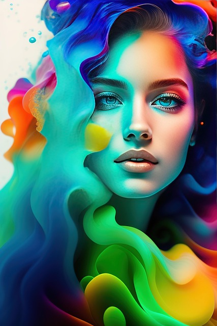 Free ai generated woman portrait illustration